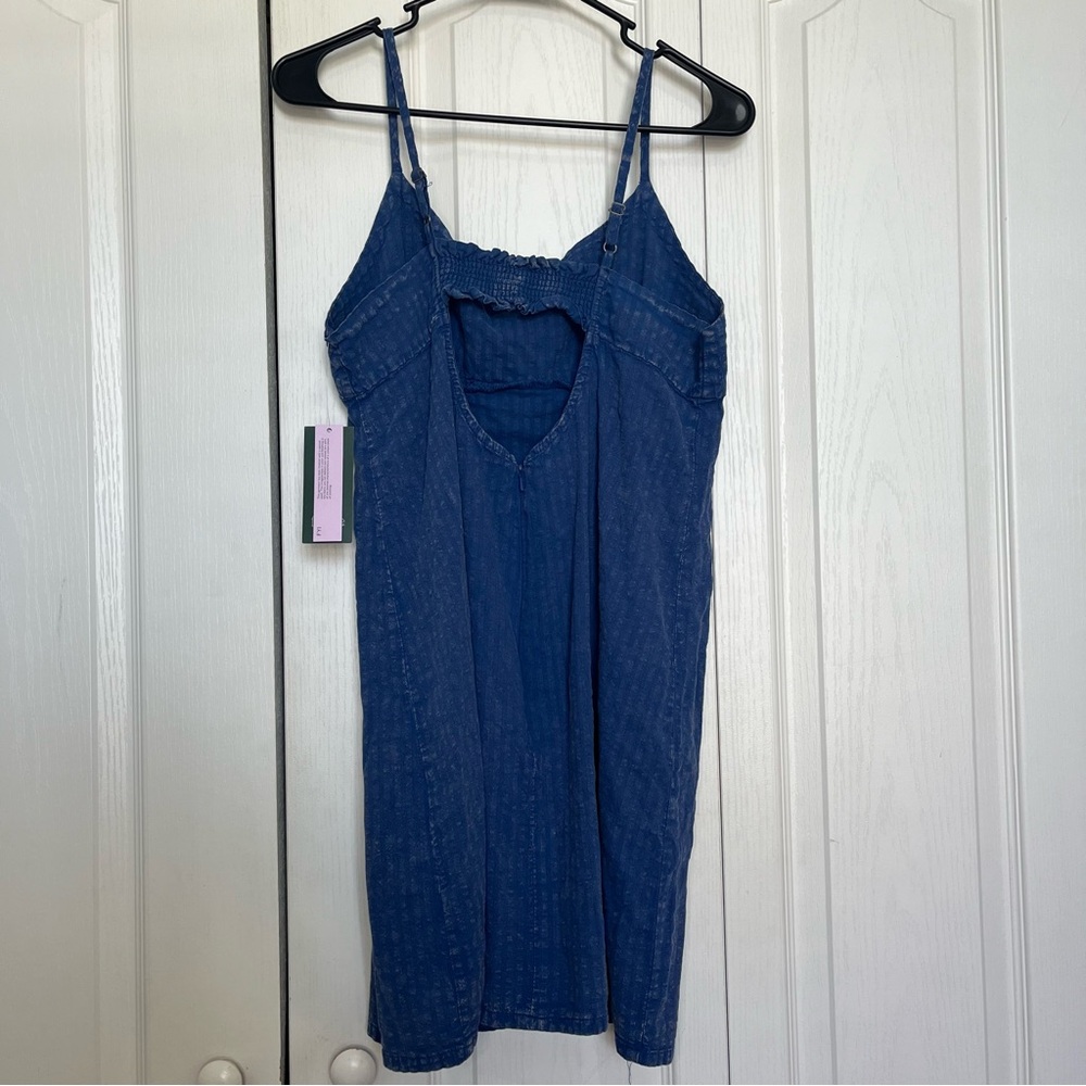 Blue Denim Look Spaghetti Strap Dress - Picture 6 of 6